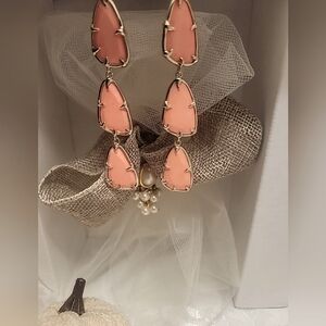 Kendra Scott Lillian Earrings in Coral & Gold